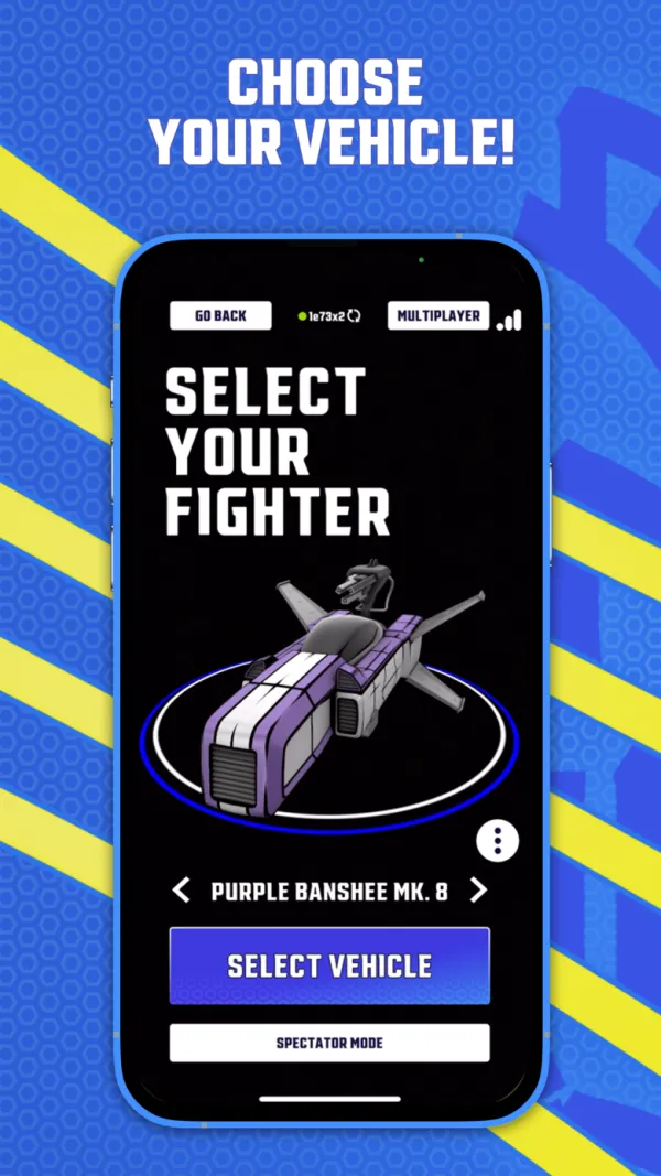 Floorcraft: Blasters vehicle selection screen
